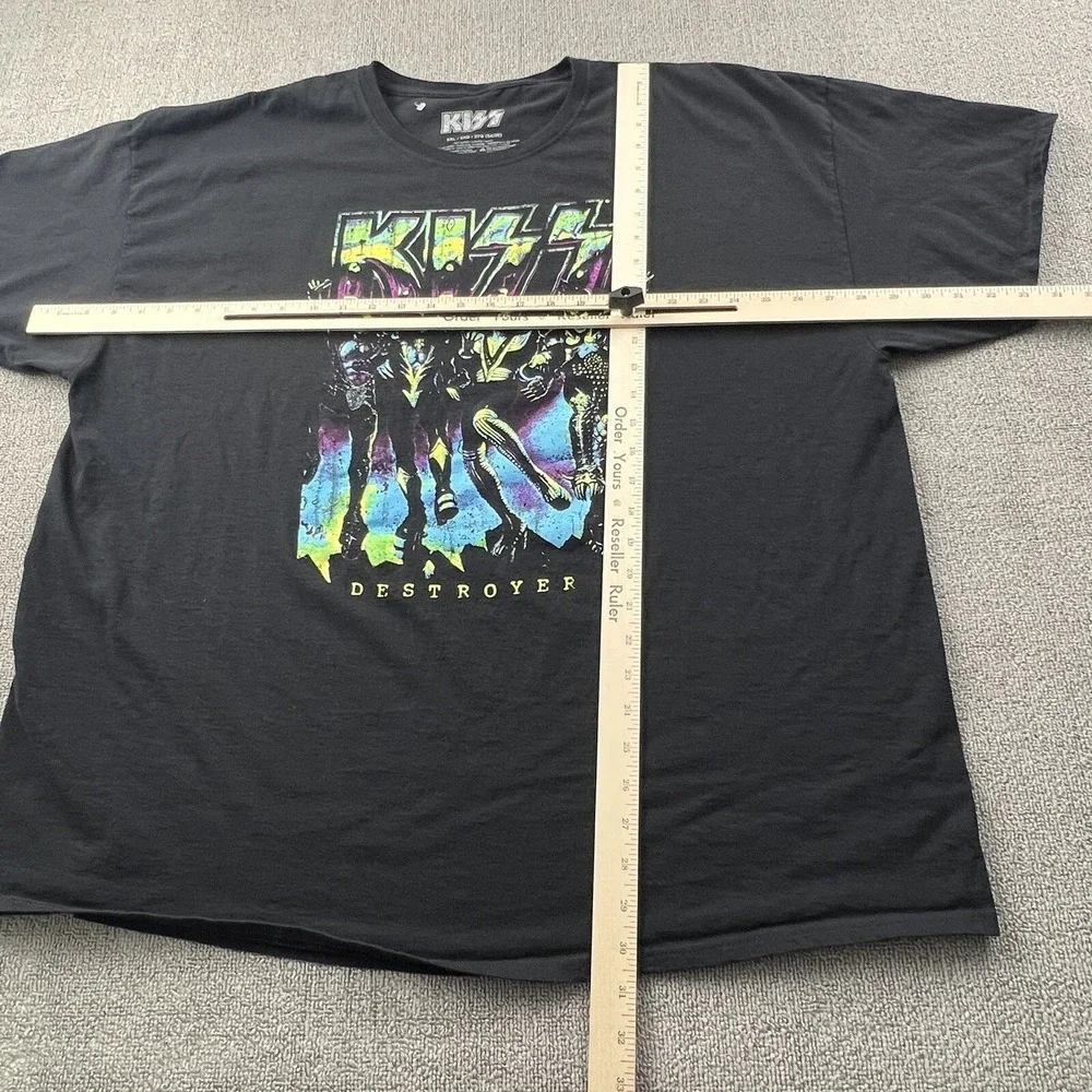 KISS Shirt Adult 3XL XXXL Black Short Sleeve Rock Band Casual Men's